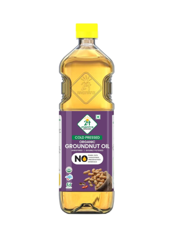 24Mantra Organic Pressed Groundnut/Peanut Oil (1L)