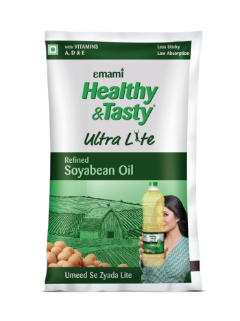 Emami Healthy And Tasty Ultra Lite Refined Soyabean Oil Pouch (825g)