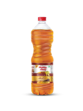 Emami Healthy & Tasty Kachchi Ghani Mustard Oil Regular (825g PET Bottle)