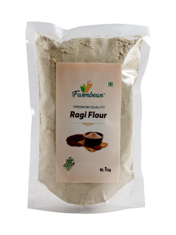 Farmbean Ragi Flour | Finger Millet Flour | Nachni | 100% Natural (1kg)