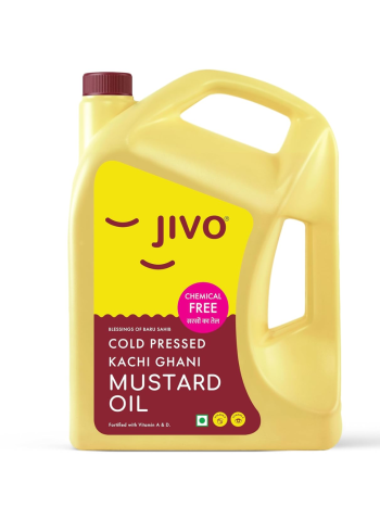 Jivo Premium Cold Pressed Kachi Ghani Pure Mustard Oil (5L)