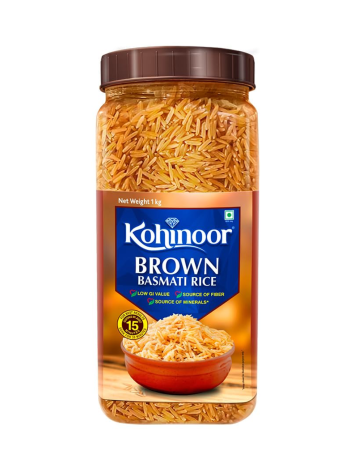 Kohinoor Brown Authentic Basmati Rice (1Kg Jar)