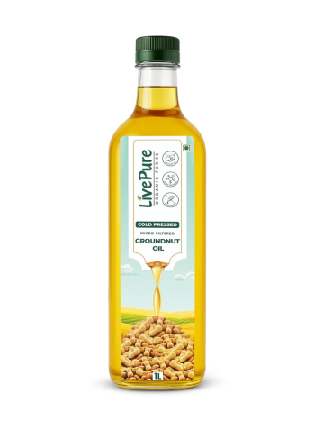 Livepure Organic Farms - Cold Pressed Groundnut Oil (1L)
