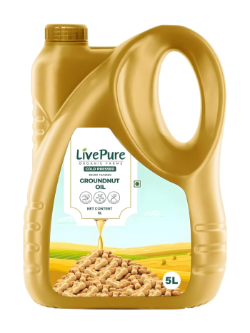 Livepure Organic Farms - Cold Pressed Groundnut Oil (5L)