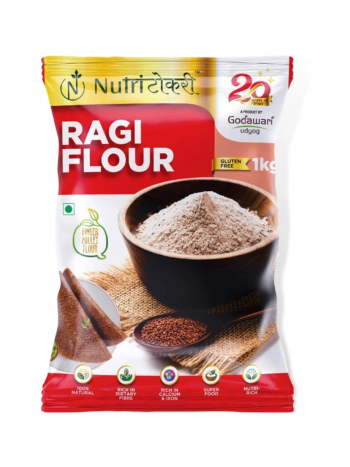 Nutri tokri Ragi Flour 100% Natural Finger Millet Flour (1kg)