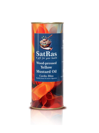SatRas Wood Pressed Yellow Mustard Oil (1L)